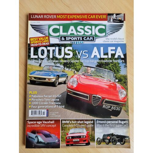 Classic Sports Car Octobre 2009 (Lotus Alfa Bmw M3 Bugatti Ferrari 412