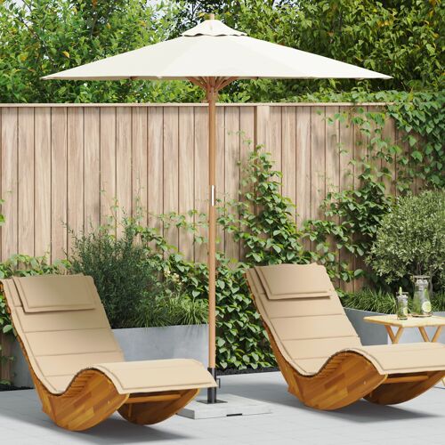 Vidaxl Parasol De Jardin Crème 217x230 Cm En Bambou