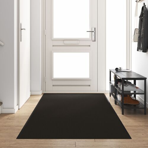 Tapis De Porte Noir Rectangulaire 120x400 Cm