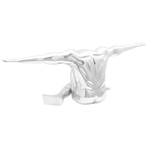 Sculpture vidaXL Argent 91,5x32x33 cm Homme en remerciement