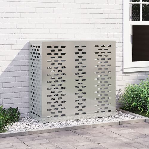 Housse de climatiseur vidaXL 110x50x105 cm en acier galvanisé