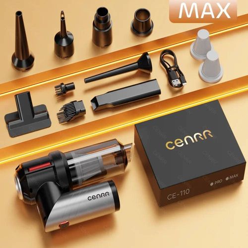 Cenrr Aspirateur De Voiture Haute Pression Portable Mini Aspirateur Sans Fil Forte Aspiration Nettoyeur De Voiture Appareil Ménager-Max 2hepa