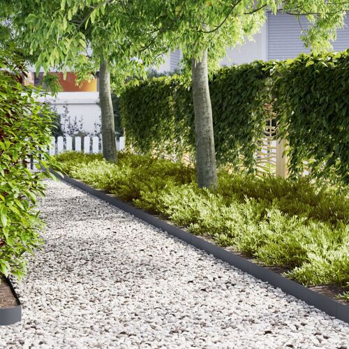 Vidaxl Bordures De Jardin 20 Pcs Anthracite 100x0,5x15 Cm Acier
