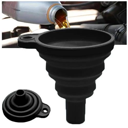 Entonnoir Universel Pour Moteur De Voiture, Silicone, Liquide, Laveuse, Changement, Pliable, Portable, Auto, Huile Moteur, Or-Vert-1pcs