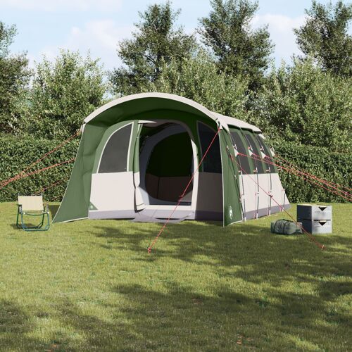 Tente Familiale Vidaxl Avec Fenêtres Tunnel Verte Pour 8 Personnes, Imperméable