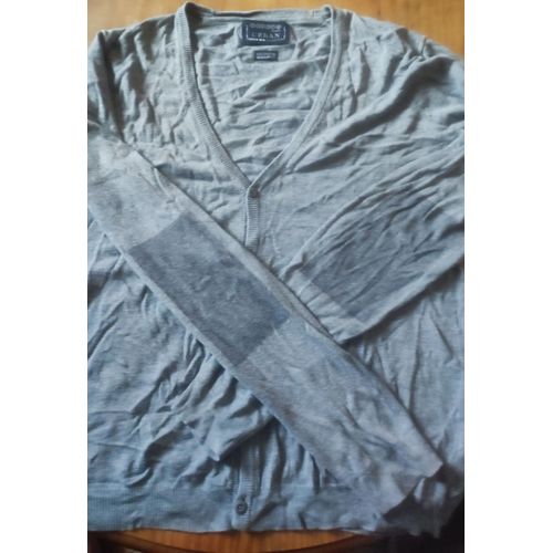 Gilet Homme Avec Une Couleur Différente  Au Coude Col V