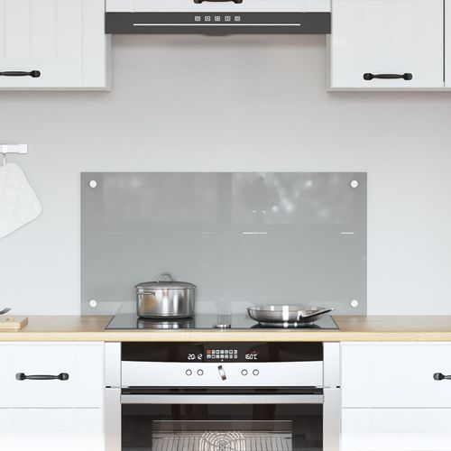 Vidaxl clairage De Crdence De Cuisine Gris Clair 80x40x0,6 Cm En Verre Tremp