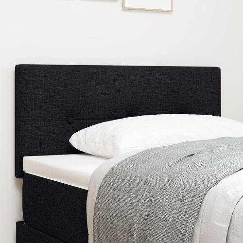 Tête de lit LED vidaXL en tissu noir capitonnée 80 cm