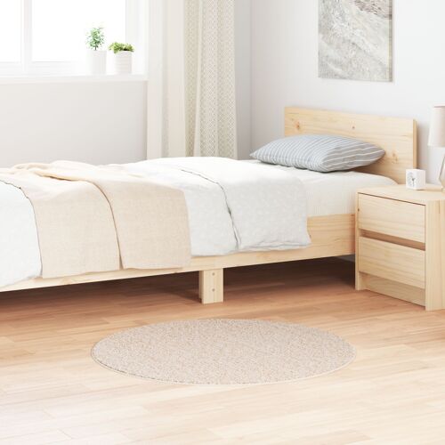 Tapis Shaggy Avec Dos En Latex Crème Ø90 Cm