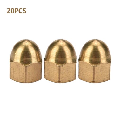 Kit d¿écrou de gland en laiton Capuchon de tête de dôme Écrous hexagonaux Ensemble de fixations de véhicule (M3, 20pcs)