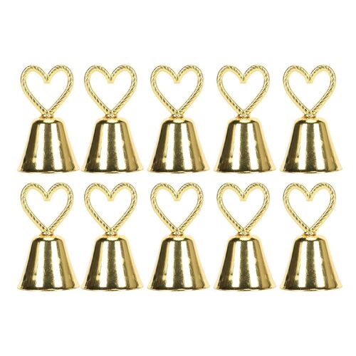 10pcs Porte-Numéros De Table En Forme De Cloche - Élégants Porte-Cartes De Place En Or Pour Événements Et Restaurants