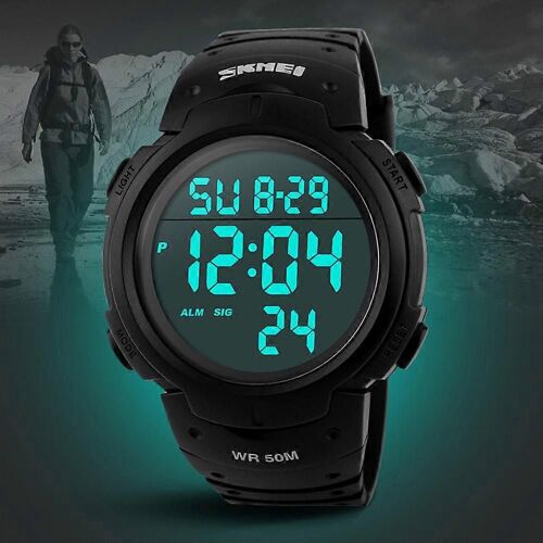 Montre De Sport Numérique Lumineuse : Chronomètre Multifonction Et Alarme Pour Les Amateurs De Sport