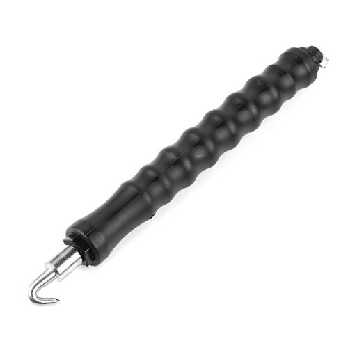 Fil d'armature Twister Crochet de barre d'acier semi-automatique Acier au carbone avec poignée en plastique pour relier des barres d'acier Crochet en fer Outils à main (crochet incurvé noir)