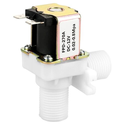 DC 12V DN15 G15 G1/2 Vanne électromagnétique en plastique Interrupteur d'entrée d'eau normalement fermé