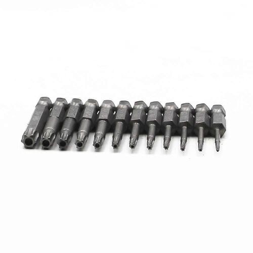 Jeu de 12 embouts de tournevis en acier à têtes hexagonales de 1/4 pouce de 12 pièces 50 mm de long compatible avec les perceuses électriques tournevis à percussion