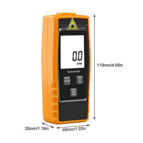 Tachymètre RZ853 2.5 à 99999RPM Tachymètre numérique sans contact avec tachymètre d'étiquette de réflexion pour navire d'avion de ventilateur de moteur