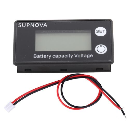 Testeur d'indicateur de capacité de batterie LCD 12V Batterie au lithium Voltmètre à affichage numérique universel (10-100V température bleue)