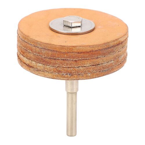 Roue De Polissage En Cuir De Vachette Multicouche De 60 Mm Avec Tige Pour Bijoux En Pierre De Jade