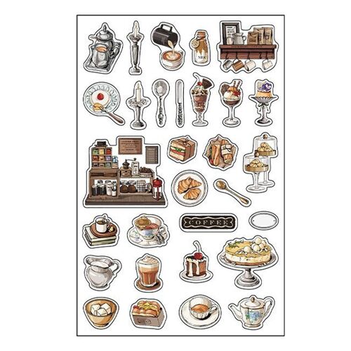 Autocollant esthétique vintage rétro vieux objets Scrapbook autocollant pour la décoration de manuel
