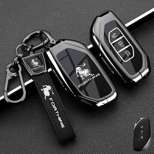 Protecteur De Clé De Voiture En Alliage De Zinc, Coque De Protection Pour Clé Télécommande Intelligente Pour Dongfeng Forthing M4 U-To 2024 2025, Accessoires Automobiles-N-Noir Ring