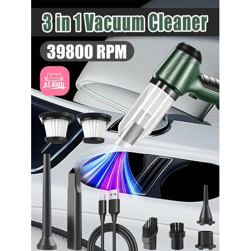 Aspirateur De Voiture Puissant Aspirateur De Voiture Sans Fil 99000pa Forte Aspiration Aspirateur De Véhicule Sans Fil À Main Pour Voiture-Hl-107vert-2filters