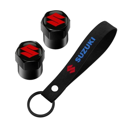 Porte-Clés De Moto En Daim, Bouchons De Valve De Pneu Pour Suzuki Vstrom Dl250 Dl650 V-Strom Dl1000 Dl 650/ 1000/X-3pcs Noir
