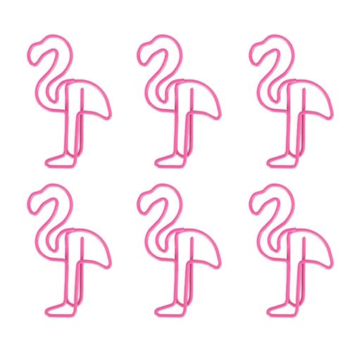 100pcs Flamingo En Forme De Trombones - Marque-Pages Roses Mignons Pour Documents Et Notes