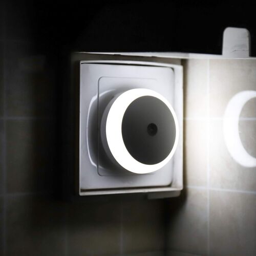 Veilleuse Led, Veilleuse Blanche Avec Douille, Ronde, Sensorielle Goodnice