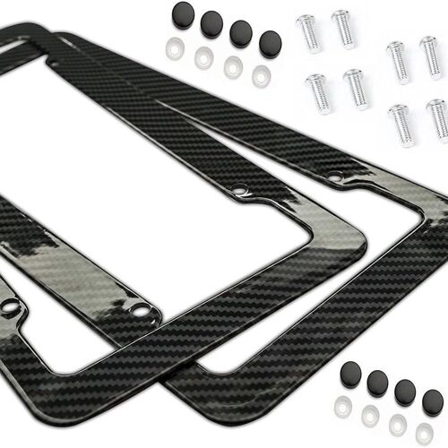 Pack de 2 supports de plaque d'immatriculation, supports de plaque d'immatriculation de voiture, noir goodnice