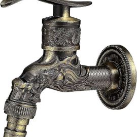 Robinet de Machine à laver, robinet d'extérieur rétro en laiton, montage mural goodnice