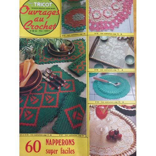 Toute Le Tricot Ouvrages Au Crochet N°88 1981 Catalogue Ancien Vintage Napperon