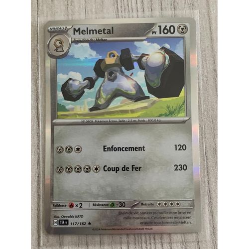 Carte Pokémon Melmetal-117/162-Holo Rare-Ev5 Forces Temporelles 