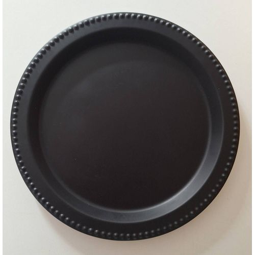 Grand Plat En Métal Couleur Noire
