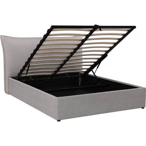 Lit Coffre Double "Megeve" 160 X 200 Cm - Gris