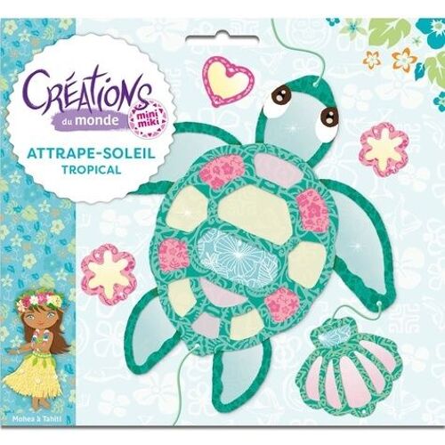 Attrape-Soleil Tropical - Avec 4 Planches Avec Éléments En Carton, Une Notice Pas À Pas, 3 Papiers Calque Colorés, 3 Patrons, Un Joli Fil Brillant, Ton Passeport Tahiti