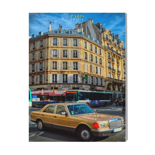 Canevas imprimer Paris doré=5887 Rétro Voiture Véhicules et Motos Impression sur toile installer 40x5