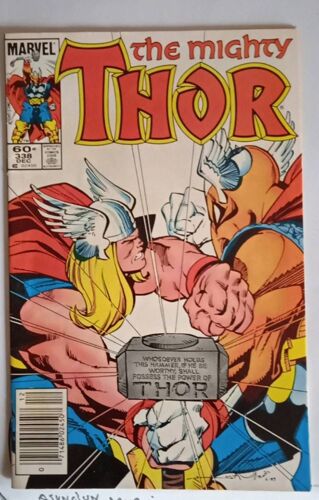 Thor # 338 ( V.O. Marvel 1983 ) ** Beta Ray Bill Vs. Odin, By Walt Simonson ! ** Newstand Edition Collector