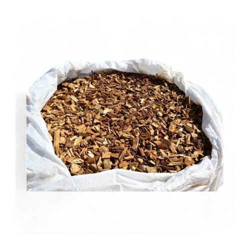Paillage Mulch Végétal Plaquette Forestière, X1 Sac De 50 L - Kom24