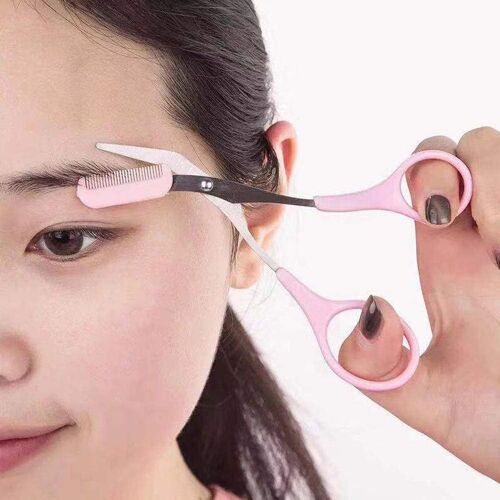 Peigne À Ciseaux Pour Couper Les Sourcils En Acier Inoxydable : Outil De Beauté, Design Amovible. Goodnice