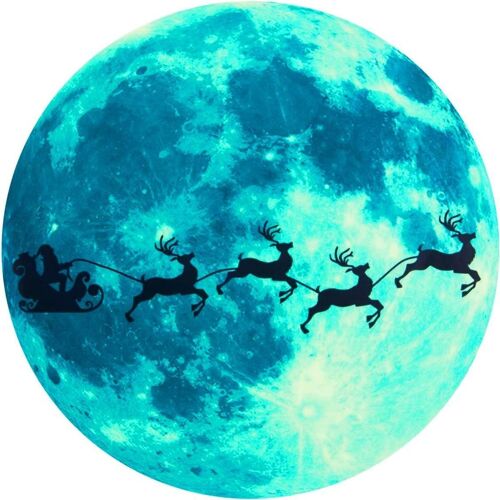 Autocollants muraux lumineux en verre de Noël, élan, 1 pièce goodnice