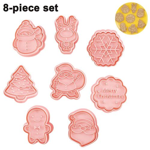 Biscuits de Noël outils de cuisson bricolage-8 pièces biscuits de Noël en plastique goodnice