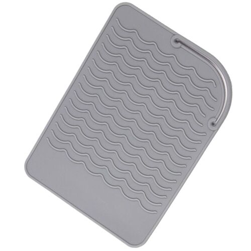 Base De Fer À Friser En Silicone Résistant À La Chaleur - Gris, Paquet De 2 Goodnice
