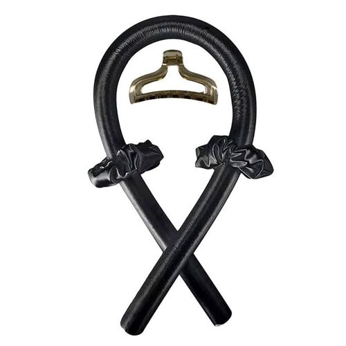 Bigoudi Sans Chaleur - Boucles De Cheveux En Soie Sans Chaleur (Noir) Goodnice 
