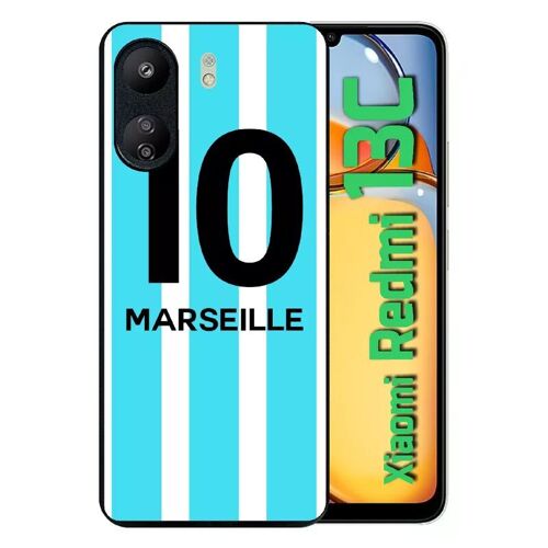 Coque Pour Redmi 13c 4g - Equipe Maillot Marseille - Silicone - Noir