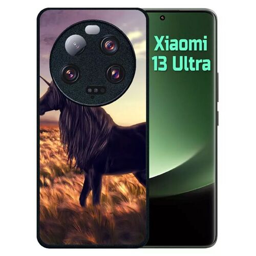 Coque Pour Redmi 13 Ultra - Licorne - Silicone - Noir