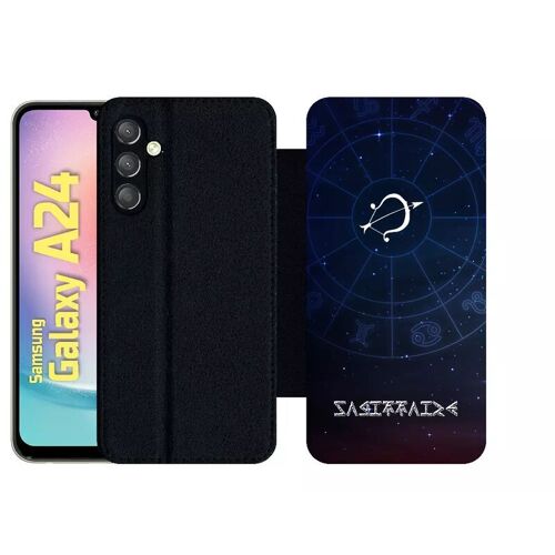 Etui À Rabat Pour Galaxy A24 - Signe Astrologique Sagittaire - Simili-Cuir - Noir
