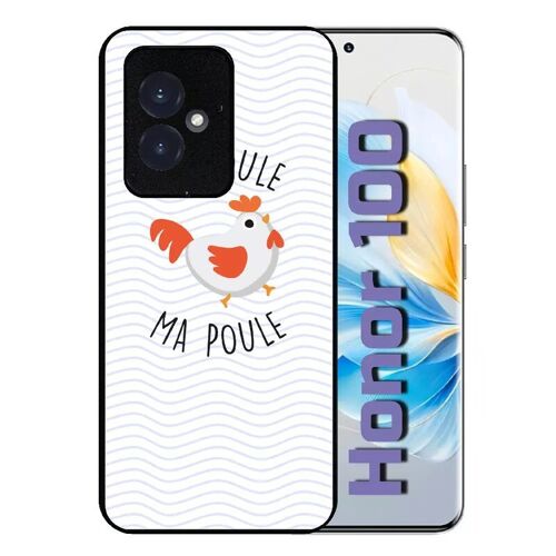 Coque Pour Honor 100 - A Roule Ma Poule - Silicone - Noir