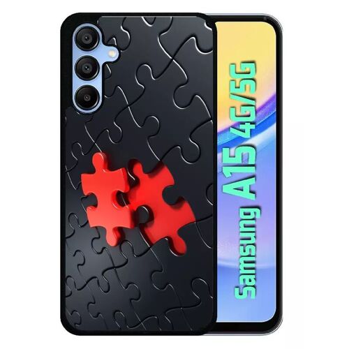 Coque Pour Galaxy A15 4g/5g - Puzzle One Piece Red - Silicone - Noir