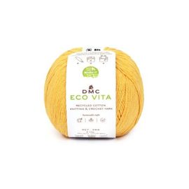 Fil De Coton Recyclé Eco Vita Pour Tricot Et Crochet - 100gr - Dmc 09 Jaune
