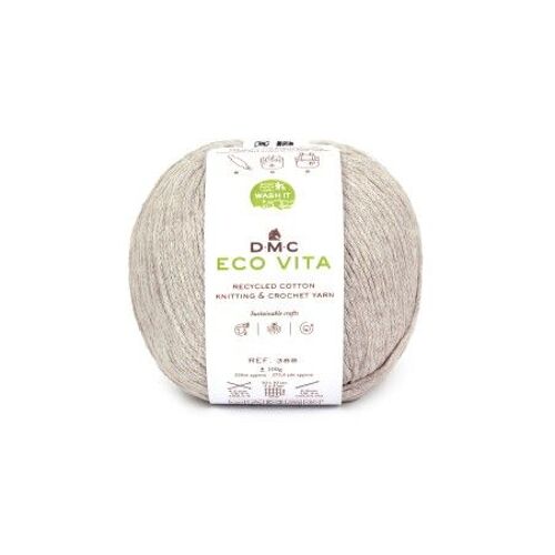 Fil De Coton Recyclé Eco Vita Pour Tricot Et Crochet - 100gr - Dmc 103 Beige
